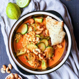 Spicy curry med squash og brokkoli